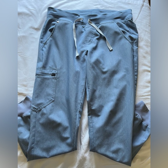 FIGS Zamora Jogger Scrub Pants Ceil Blue Women Medium - Picture 3 of 15